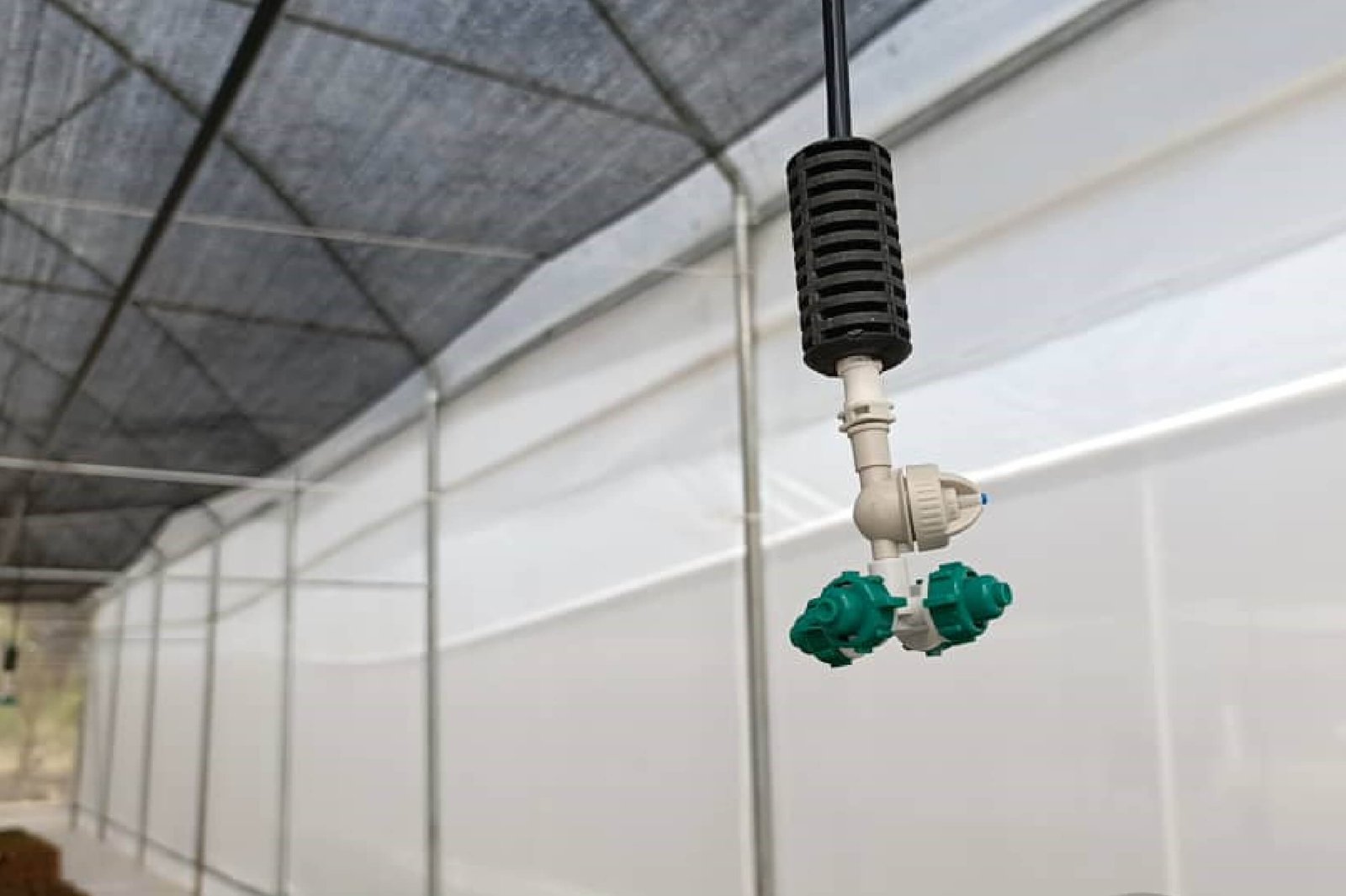 Completed Greenhouse Unit – Locally Engineered and Assembled with Integrated Sprinkler System